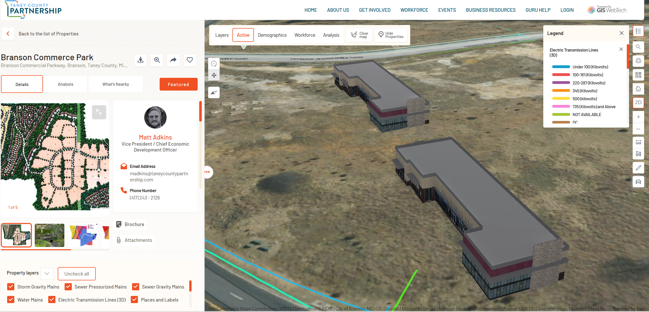 3D virtual building engagement chart